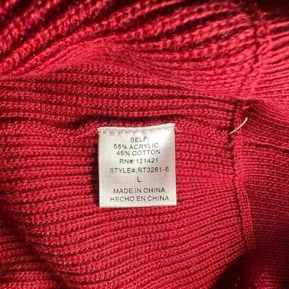 NWT Ellison wine mock neck padded power shoulder top size L - Picture 5 of 8